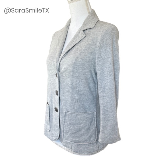 HAUTE HIPPIE Gray Casual Sweatshirt Blazer - Picture 3 of 10